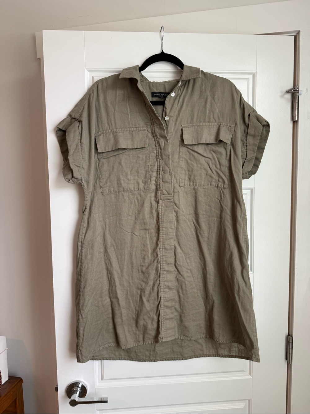 Banana Republic Olive Green Shirt Dress